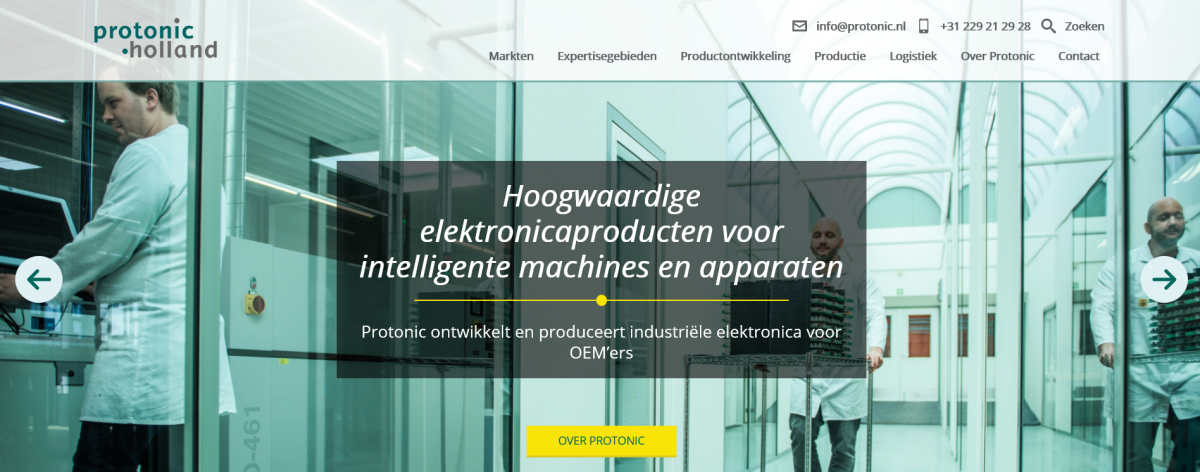 May-lisa de Laat schreef de webteksten voor de nieuwe website van Protonic Holland.