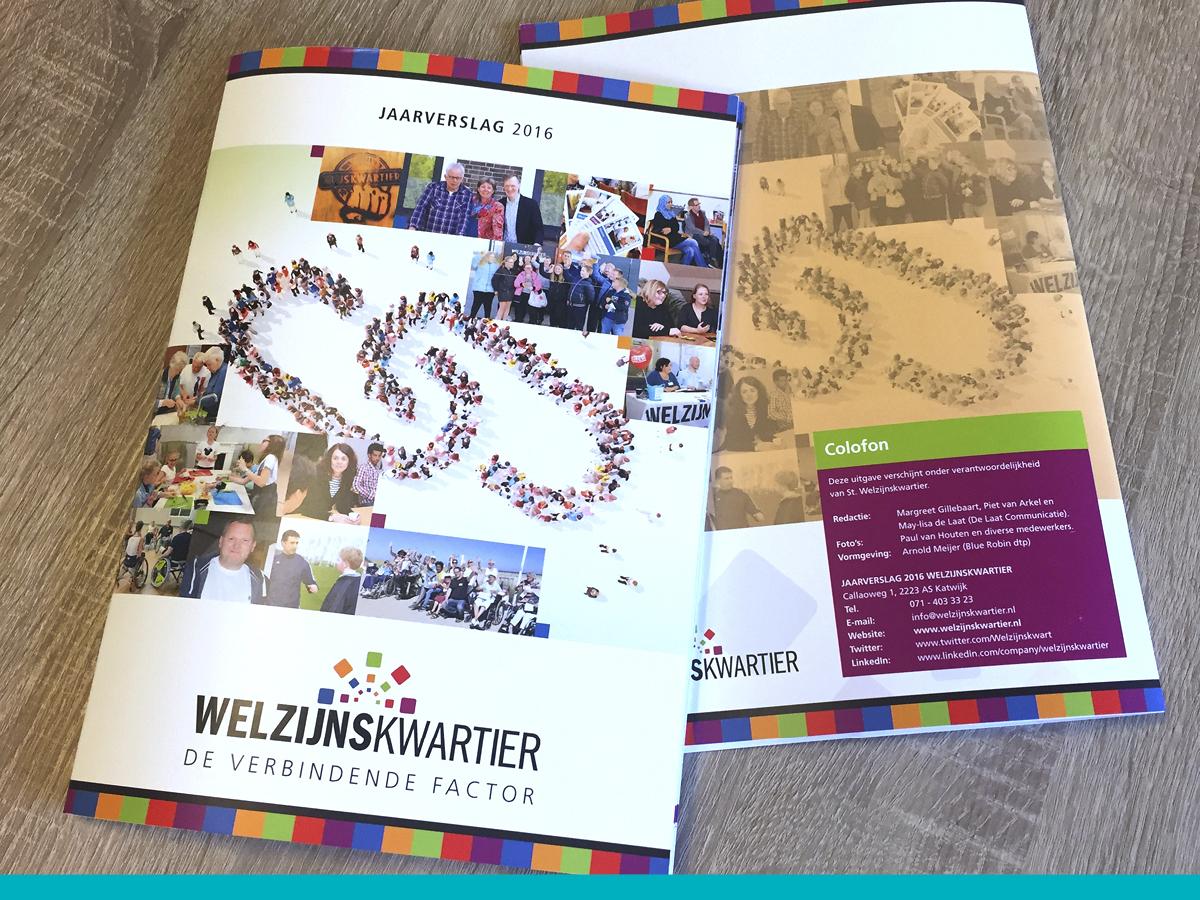 May-lisa de Laat schreef alle teksten voor het jaarverslag Welzijnskwartier 2016.